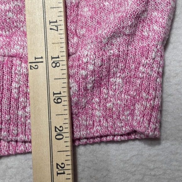 J.Crew Beach Cardigan Sweater Women M Pink Marled Cotton Blend Summer Spring - Picture 7 of 9